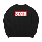 SIXISのSIXIS RED BOX LOGO. Big Crew Neck Sweatshirt