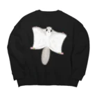 LalaHangeulのエゾモモンガさんドーン！ Big Crew Neck Sweatshirt