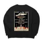 YS VINTAGE WORKSのソ連（ソビエト）　飛行機　黒 Big Crew Neck Sweatshirt