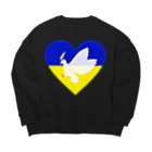 LalaHangeulのPray For Peace ウクライナ応援 Big Crew Neck Sweatshirt