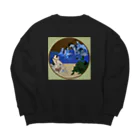 Dog driving through schoolのThe 和風 Big Crew Neck Sweatshirt