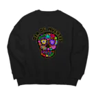 sandy-mのメキシコ風ドクロ Dia de muertos Big Crew Neck Sweatshirt