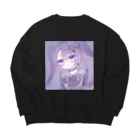 あくむ病院の✟紫姫✟ up Big Crew Neck Sweatshirt