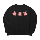 LalaHangeulの3匹のメンダコさん Big Crew Neck Sweatshirt