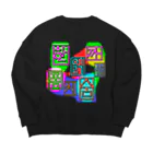 LalaHangeulのハングル　~落書き~ Big Crew Neck Sweatshirt