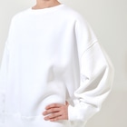 Mieko_Kawasakiの誘惑のフライドポテト🍟　ピンクAO / FRENCH FRIES GULTY PLEASURE Big Crew Neck Sweatshirt :shape
