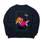 fig-treeの水玉の女04 Big Crew Neck Sweatshirt