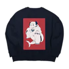 気まぐれサト公のおミせばの破壊神🦈　そうかいエブリデイ Big Crew Neck Sweatshirt