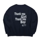 ＯＫダイレクト　powered by SUZURIのThank you girl Thank you boy（復刻版） Big Crew Neck Sweatshirt