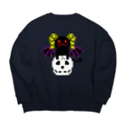 ナチュラルサトシのめへの悪魔と髑髏 Big Crew Neck Sweatshirt