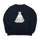 NIKORASU GOの祭りデザイン「金魚すくい」 Big Crew Neck Sweatshirt