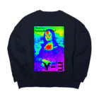 B-ig S-ilhouette Y-mのY-m digital thermography Monna Lisa  Big Crew Neck Sweatshirt