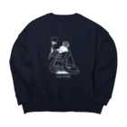 さくらい屋の王様ペンギン(白) Big Crew Neck Sweatshirt