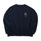 *hanami*のすやすやにゃんこ。 Big Crew Neck Sweatshirt