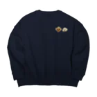 makiのわん ポイント Big Crew Neck Sweatshirt