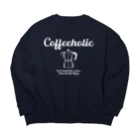 かえる商店のCOFFEEHOLIC white logo ビッグシルエットスウェット