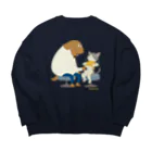 Quatre Illustrationの犬のお医者さん Big Crew Neck Sweatshirt