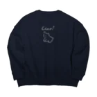 kiki25の子グマ(シロクマ)  (シルバーグレー) Big Crew Neck Sweatshirt