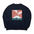 もちもちのもちのSmoking On Mt.Fuji Big Crew Neck Sweatshirt