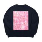 Laquamarmoの桃色の泡の世界へ、ふわりと誘われて Big Crew Neck Sweatshirt