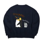 いきものや　のの（別館）のコウテイペンギンのおやこ Big Crew Neck Sweatshirt