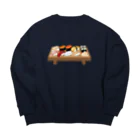 NO PICTUREBOOKSの寿司下駄の寿司 Big Crew Neck Sweatshirt