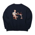 orangesenseiの深夜のラジオ収録【オレンジ先生グッズ第2弾】 Big Crew Neck Sweatshirt