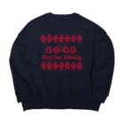 キッズモード某のチャリロゴアーガイル(azuki) Big Crew Neck Sweatshirt