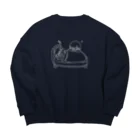 NO'N'IGHT (ノンナイト)の副館長が3分で眠ったASMR白線ver Big Crew Neck Sweatshirt