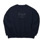 ayahanaの鼻メガネver.White Big Crew Neck Sweatshirt