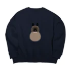 ころちゃんのおうち🐰🏠うさぎグッズのうさぎのゆきちくん Big Crew Neck Sweatshirt