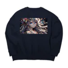 Sesilionの月下の神秘的な夜 Big Crew Neck Sweatshirt