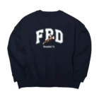 石田意志雄のフライングピザの日 Big Crew Neck Sweatshirt