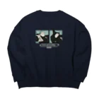 nobori martのCats【grooming】 Big Crew Neck Sweatshirt