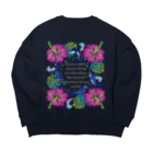 動物のいるデザインのイルカ-001-purple Big Crew Neck Sweatshirt