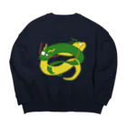 夢に出てきたあいつのたつにょろり Big Crew Neck Sweatshirt