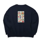 (っ◔◡◔)っ ♥ Le Petit Trésor ♥の花の詩カップ(The Flower Poetry Cup) Big Crew Neck Sweatshirt