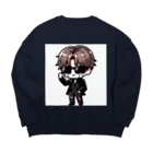 Taki_Workの泣き男くん Big Crew Neck Sweatshirt