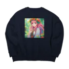 nobuo.comのボヘミアンレディ Big Crew Neck Sweatshirt