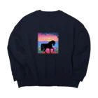 A'S  SHOPのJANETのSunset Big Crew Neck Sweatshirt