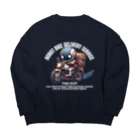 kazu_gのロボットバイク便(濃色用) Big Crew Neck Sweatshirt