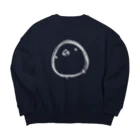 ひよこのもり工房の【復刻】シンプルひよこさん（2013）灰色 Big Crew Neck Sweatshirt