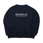 SPARKLEのSPARKLE-シンプル白字 Big Crew Neck Sweatshirt