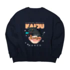 World_Teesのレトロアニメ怪獣ラーメン  Big Crew Neck Sweatshirt