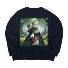 静寂工房の音のアリアナ・シルヴァシールド Big Crew Neck Sweatshirt