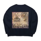 JapaneseArt Yui Shopの古代人の未来設計 Big Crew Neck Sweatshirt