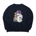 Chinchilla’ｓ（ちんちら～ず）の葉月なちゅえ＆ほわぷりちんちらーずコラボグッズ Big Crew Neck Sweatshirt