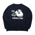 『NG （Niche・Gate）』ニッチゲート-- IN SUZURIのOh! It's Such A Perfectday.（白） Big Crew Neck Sweatshirt