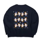 金星灯百貨店の宇宙フォークダンス(無重力) Big Crew Neck Sweatshirt