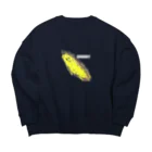 みはやさんのはーちゃん の ばなな（C・ロゴWH） Big Crew Neck Sweatshirt